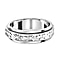 Artisan Crafted Fleur De Lis Spinner Ring in Sterling Silver