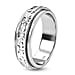 Sterling Silver Fidget Spinner Band Anxiety Stress Reliever Ring for Men and Women