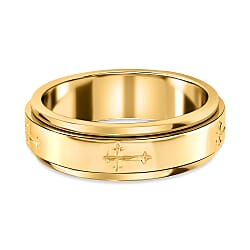 Artisan Crafted Cross Spinner Ring in Silver