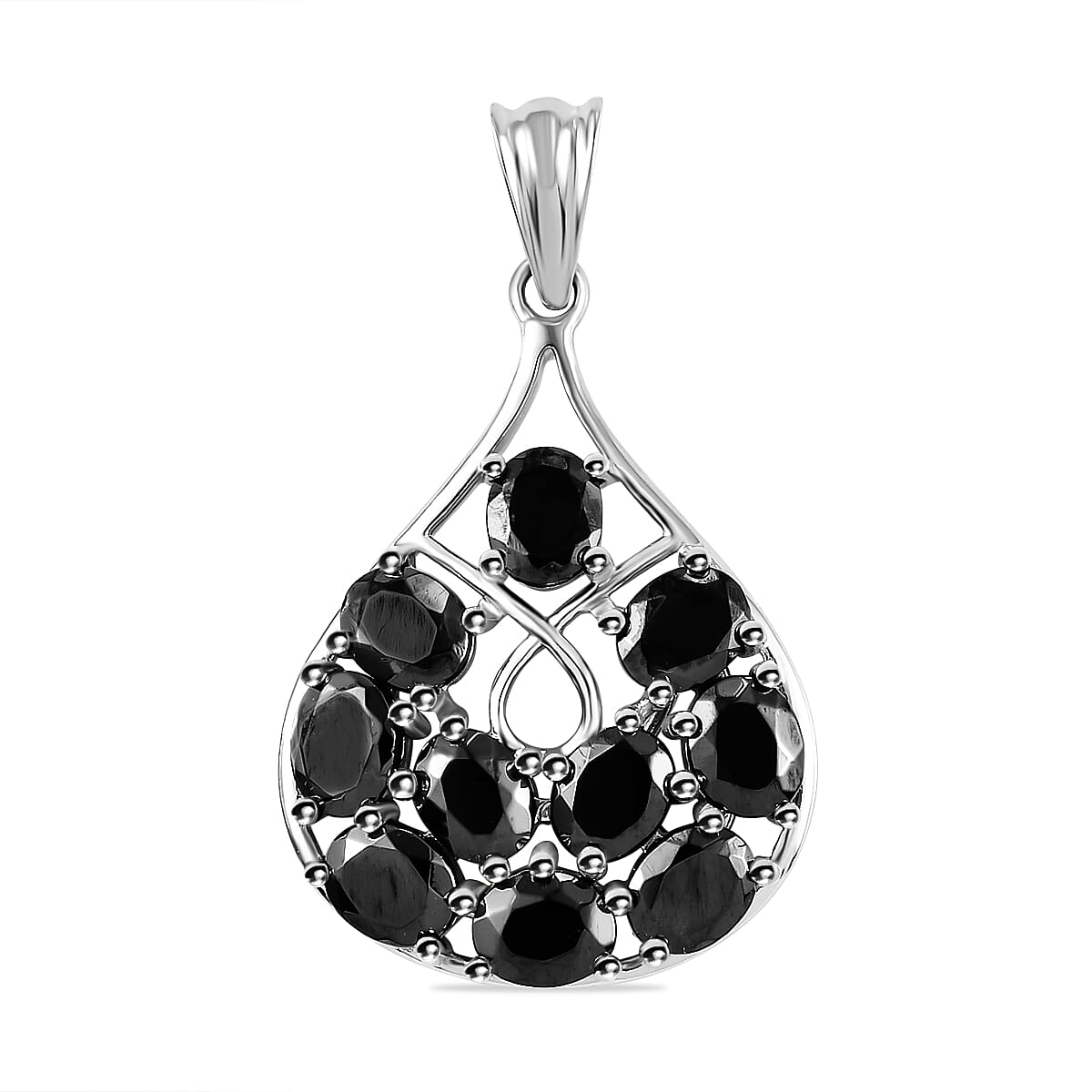Elite Shungite Pendant in Platinum Overlay Sterling Silver 2.35 Ct.