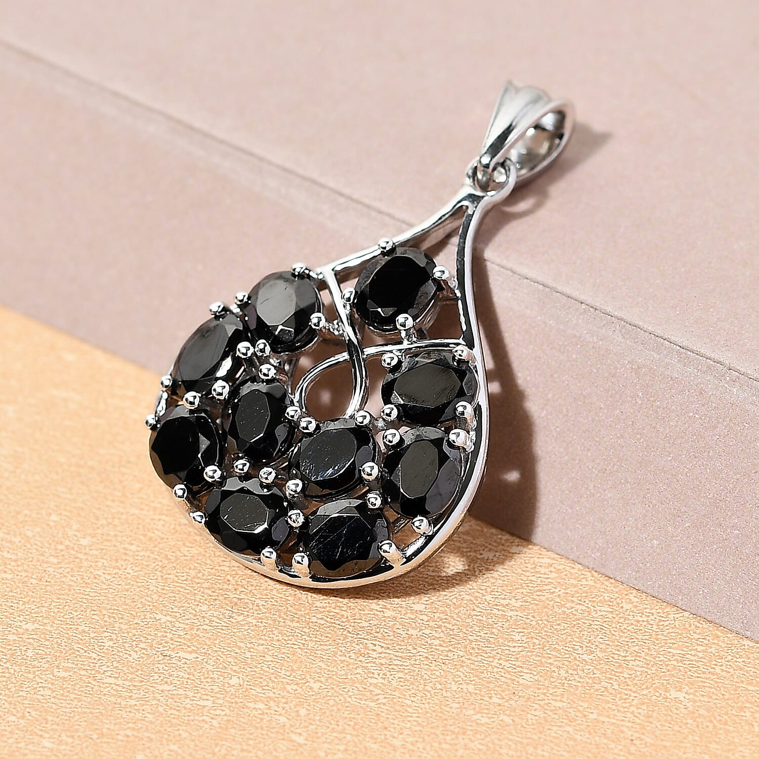 Elite Shungite Pendant in Platinum Overlay Sterling Silver 2.35 Ct.