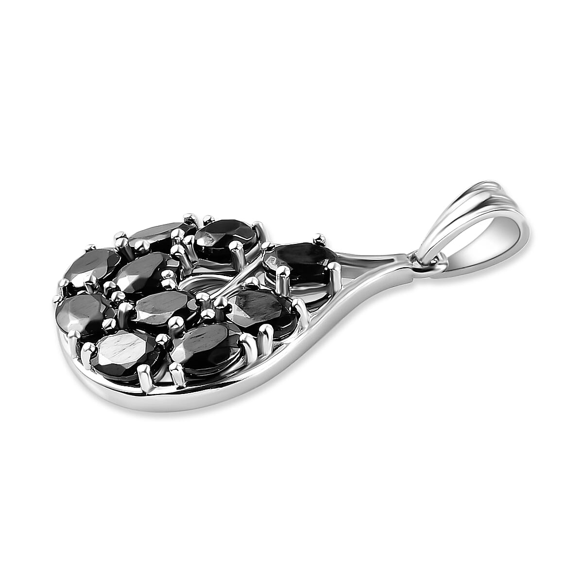 Elite Shungite Pendant in Platinum Overlay Sterling Silver 2.35 Ct.