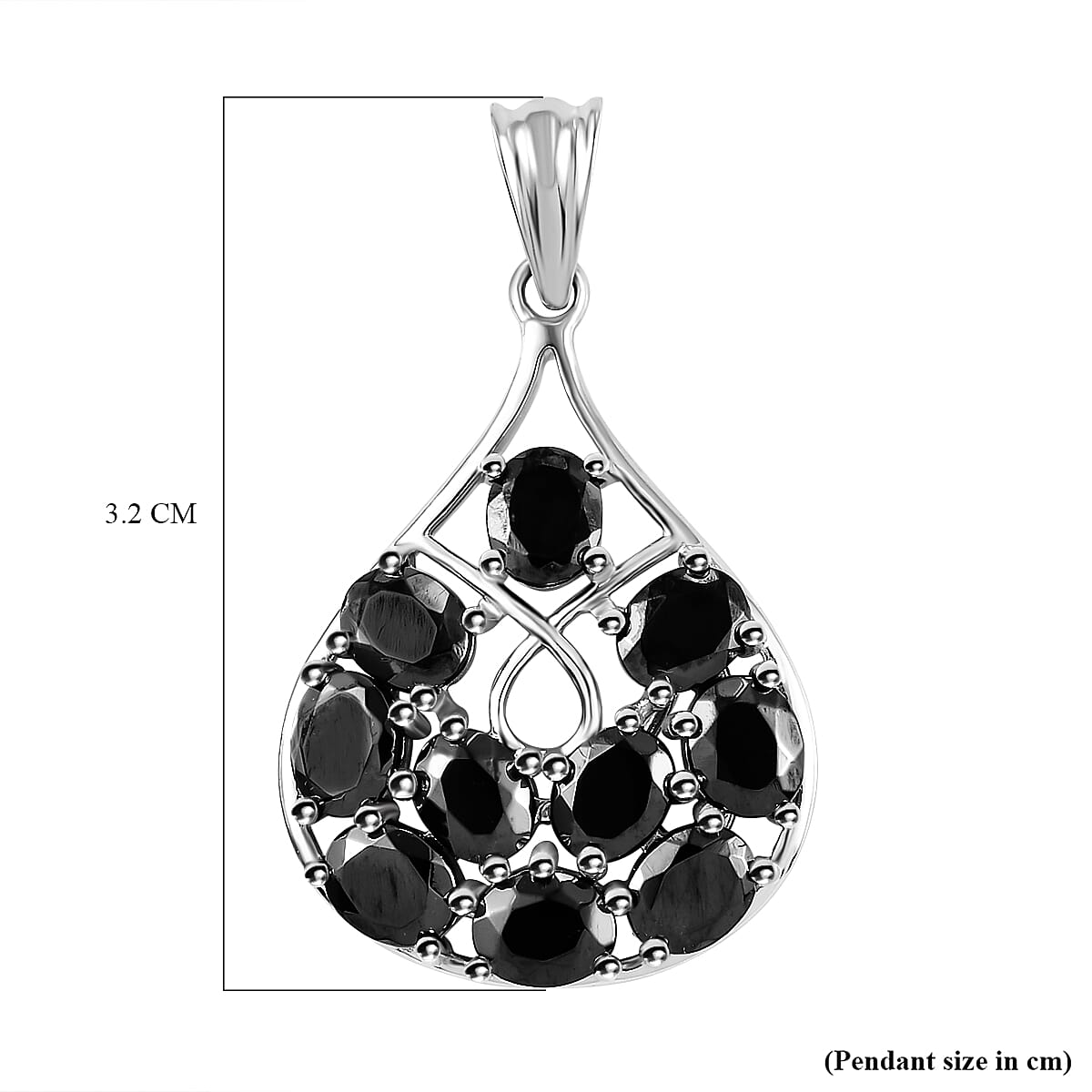 Elite Shungite Pendant in Platinum Overlay Sterling Silver 2.35 Ct.