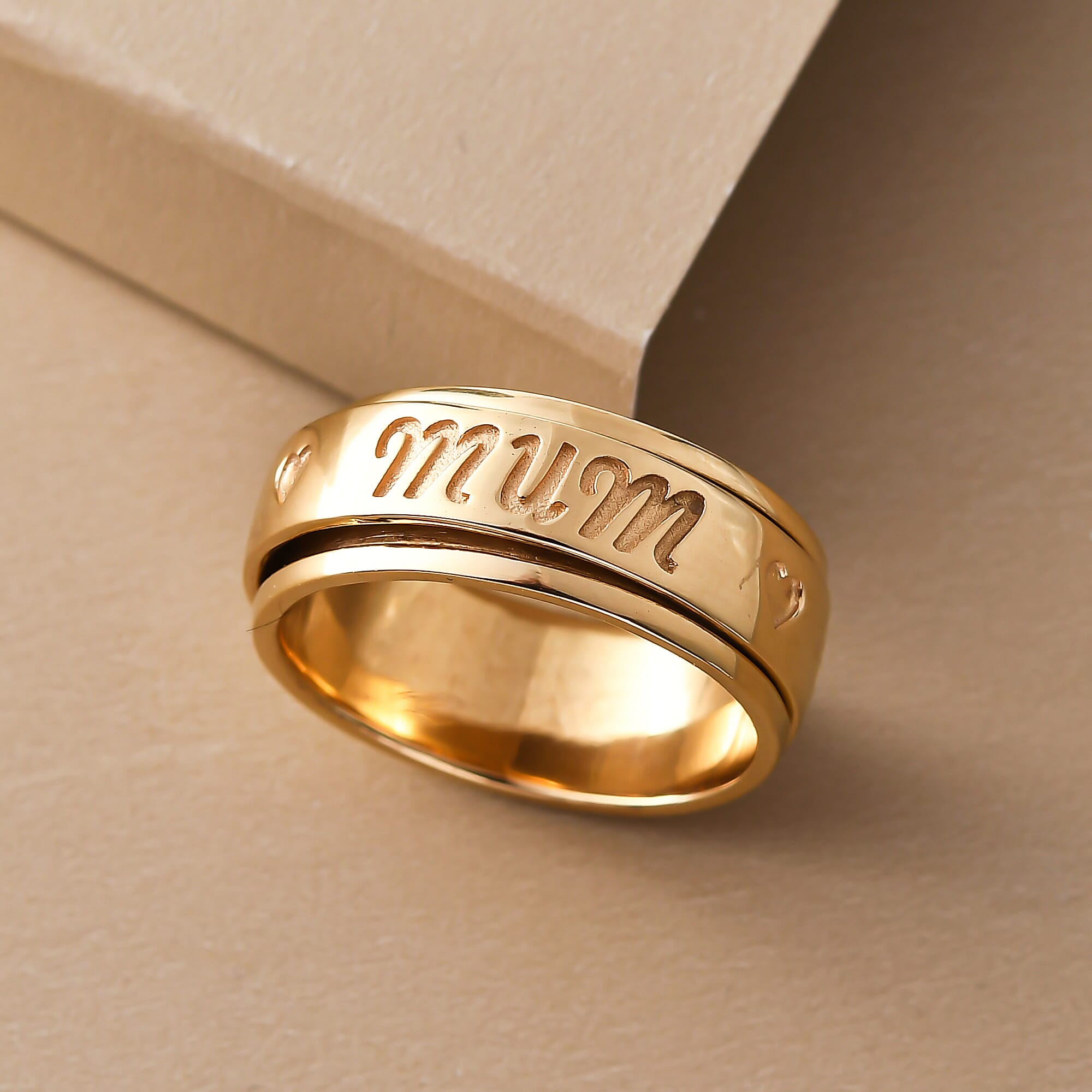 14K Gold Overlay Sterling Silver Ring, Silver Wt. 5.00 Gms