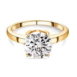 Moissanite Solitaire Ring in Sterling Silver