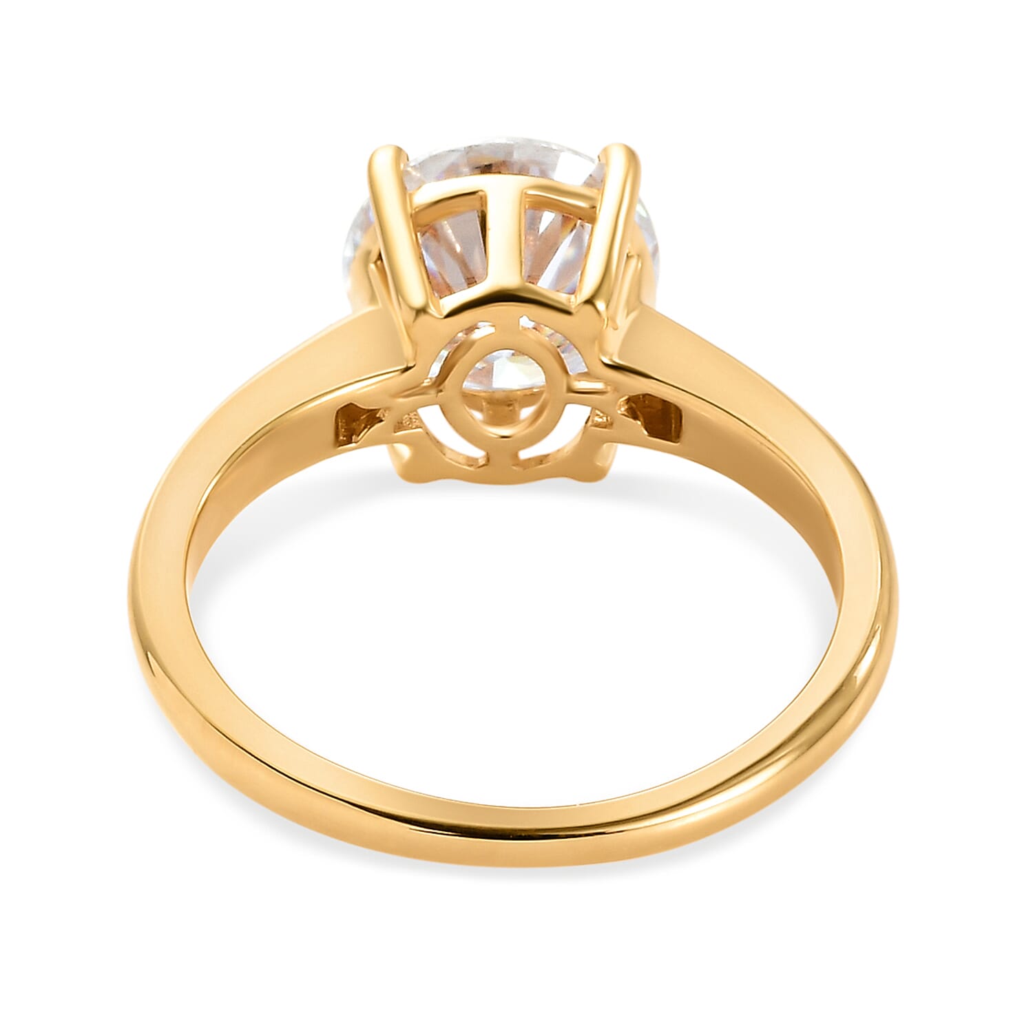 Moissanite Solitaire Ring in Sterling Silver