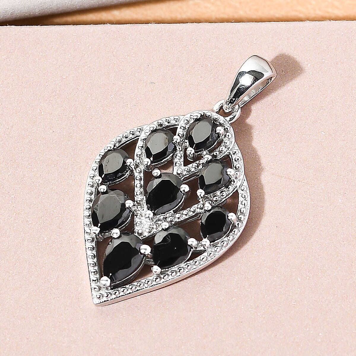 Elite Shungite Pendant in Platinum Overlay Sterling Silver 1.26 Ct.