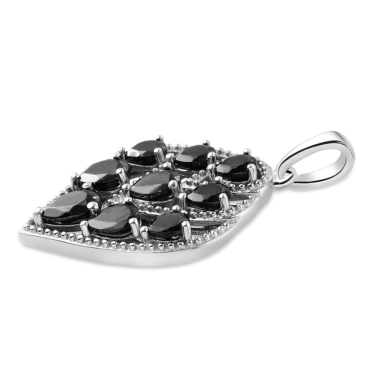 Elite Shungite Pendant in Platinum Overlay Sterling Silver 1.26 Ct.