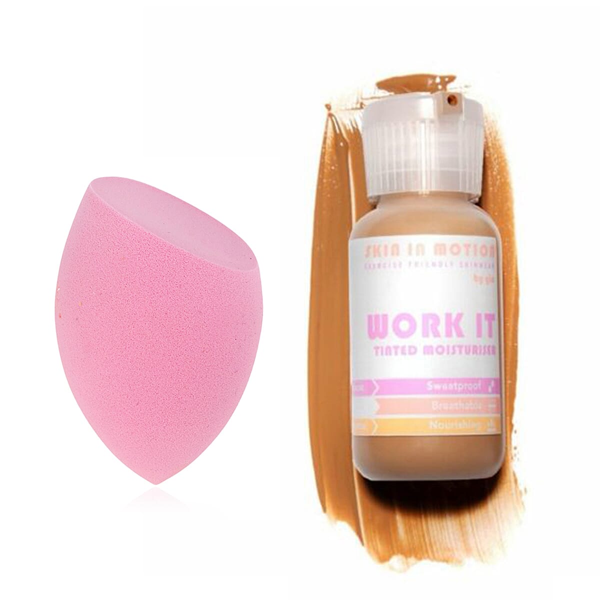 Skin In Motion-  Work IT Tinted Moisturiser Shade 3 with Free Beauty Blender