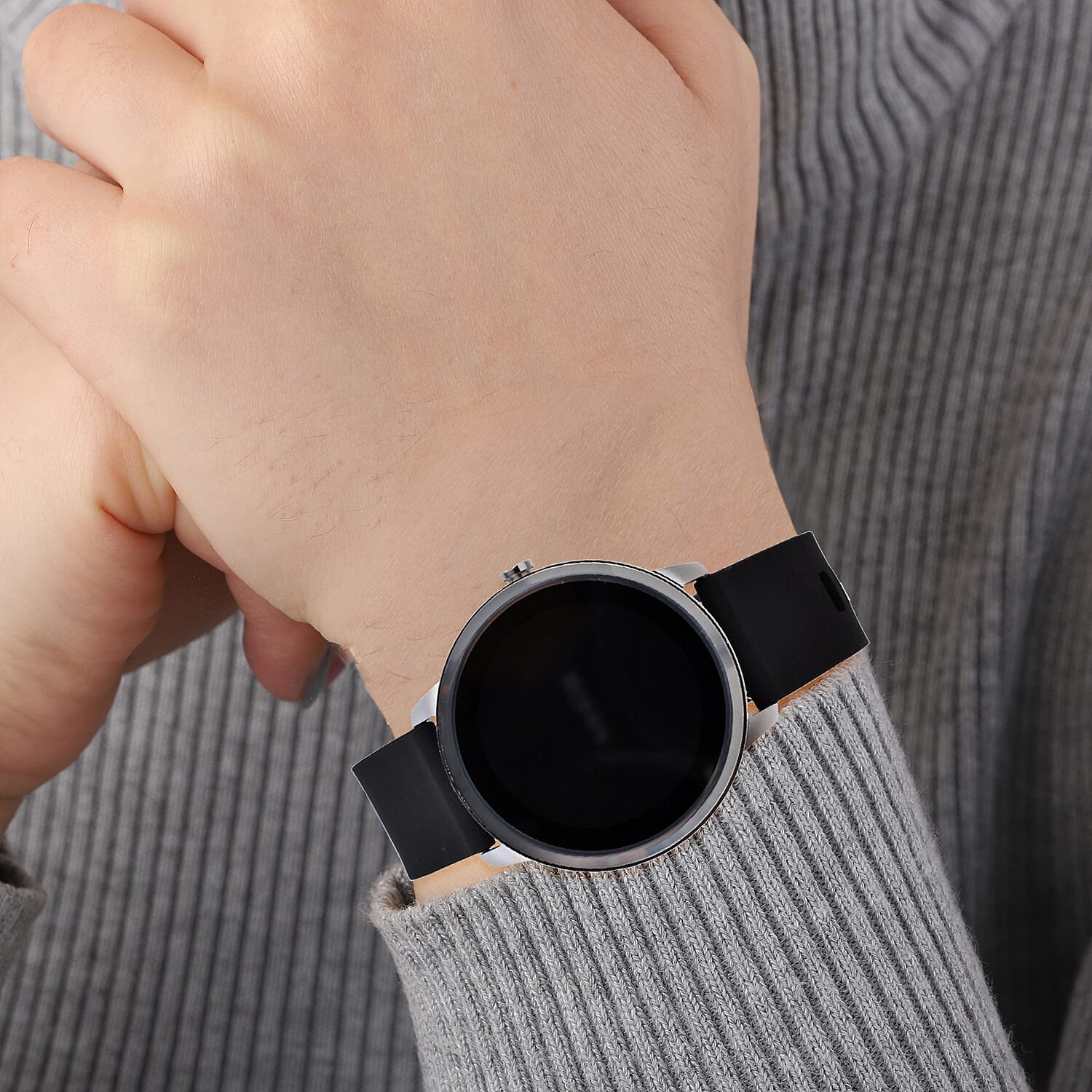 Closeout Deal - Ben Sherman Water Resistant Smartwatch with Silicone Strap - Black