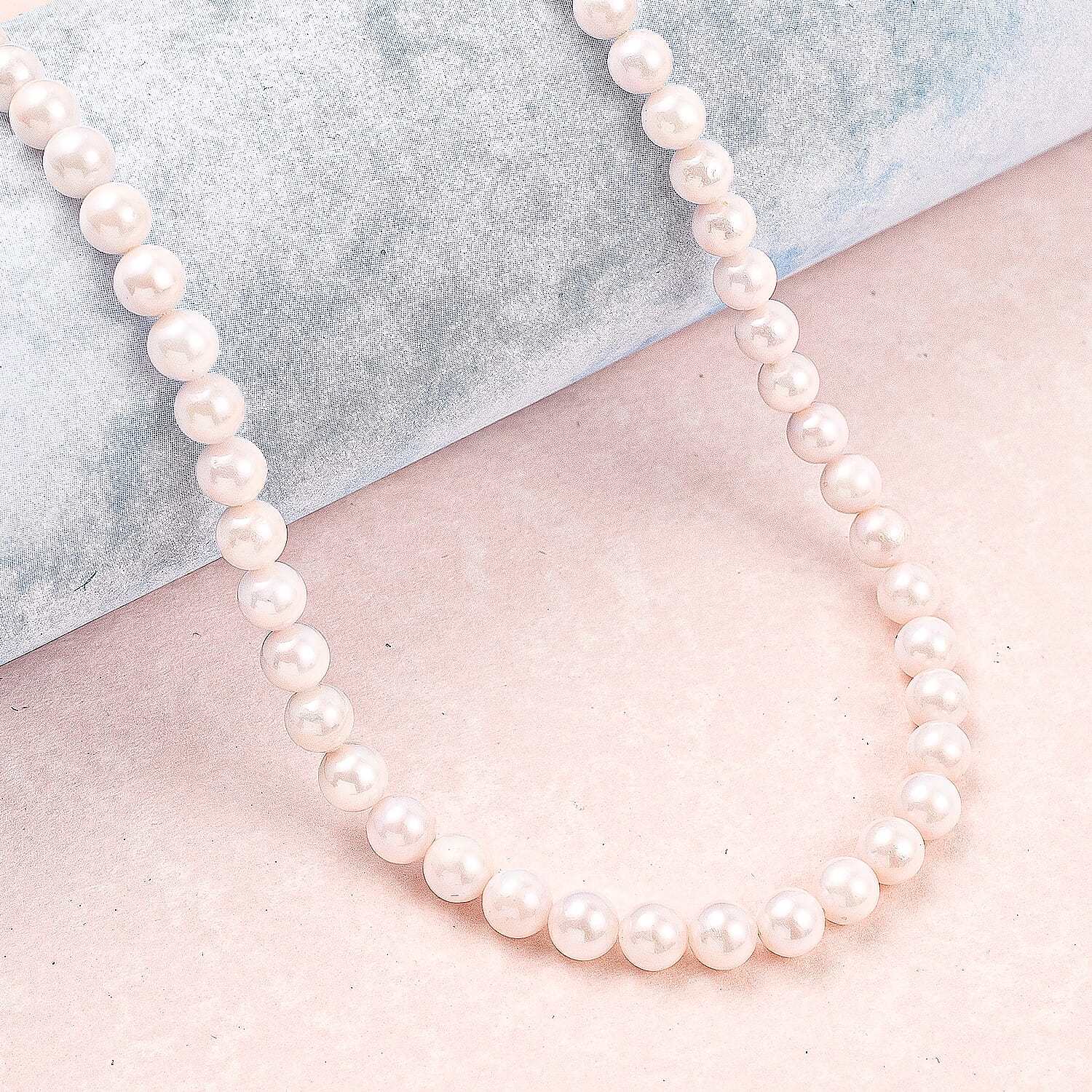 9K Yellow Gold AAA Japanese Akoya Pearl (5mm to 6mm) Necklace (Size - 20)