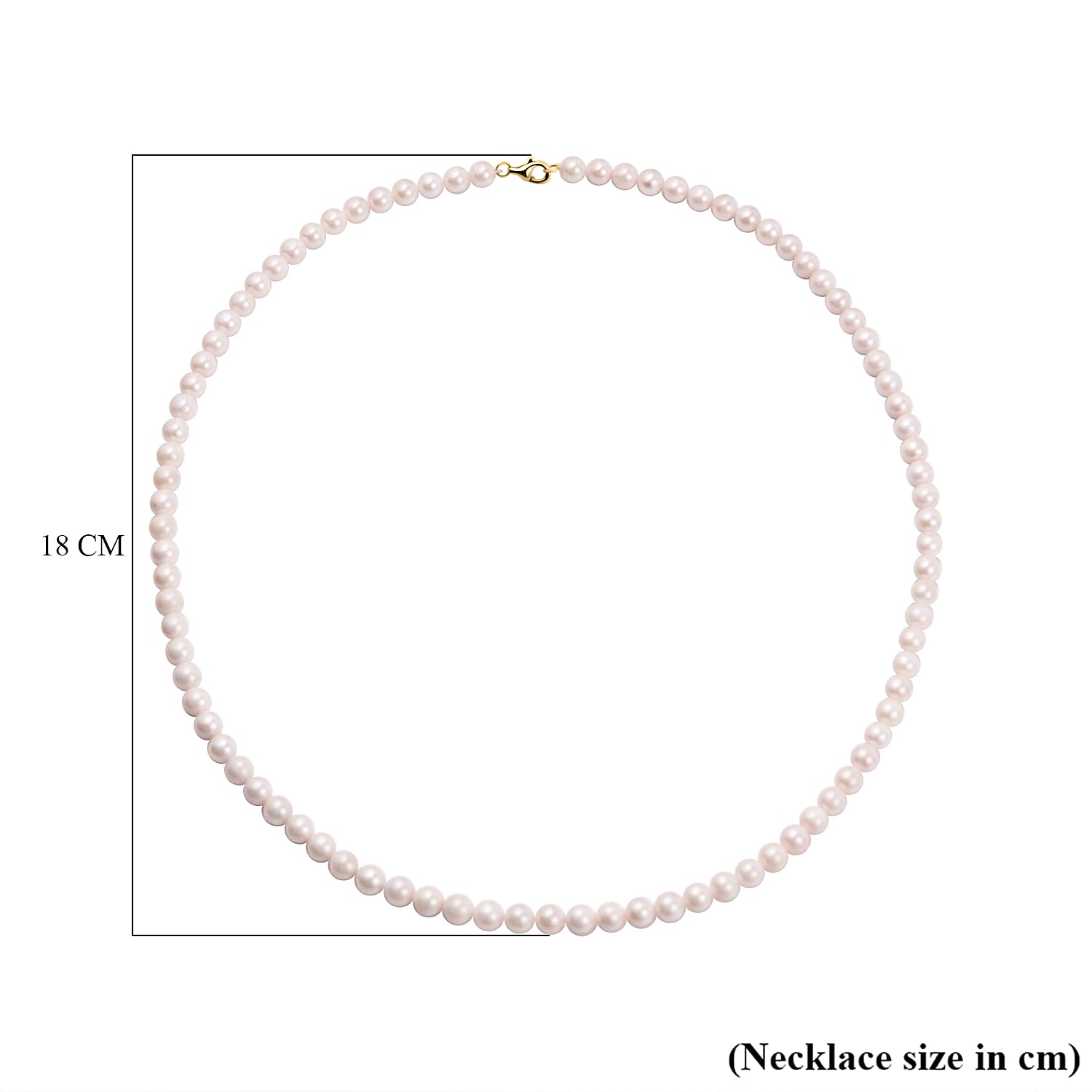 9K Yellow Gold AAA Japanese Akoya Pearl (5mm to 6mm) Necklace (Size - 20)