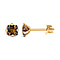 9K Yellow Gold Hebei Peridot Solitaire Earrings