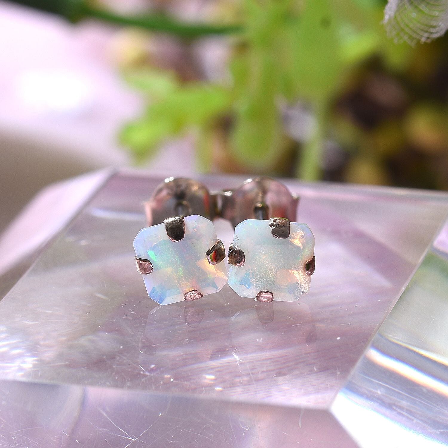 9K White Gold Lusaka Amethyst Solitaire Earrings 1.40 Ct.