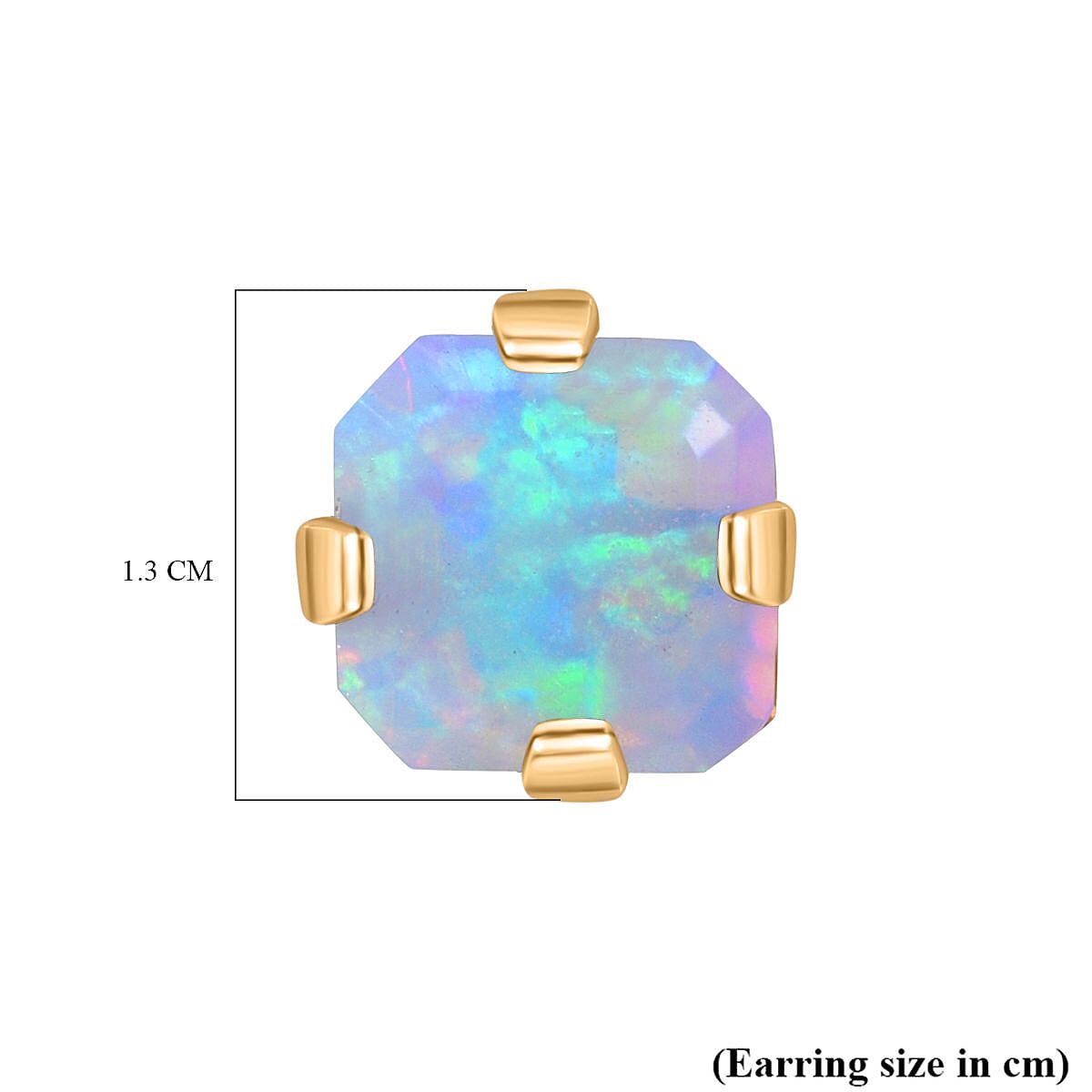 9K Yellow Gold Ethiopian Welo Opal Earrings 1.14 Ct.