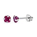 9K Yellow Gold  African Ruby Earring 1.14 Ct.