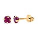 9K Yellow Gold  African Ruby Earring 1.14 Ct.