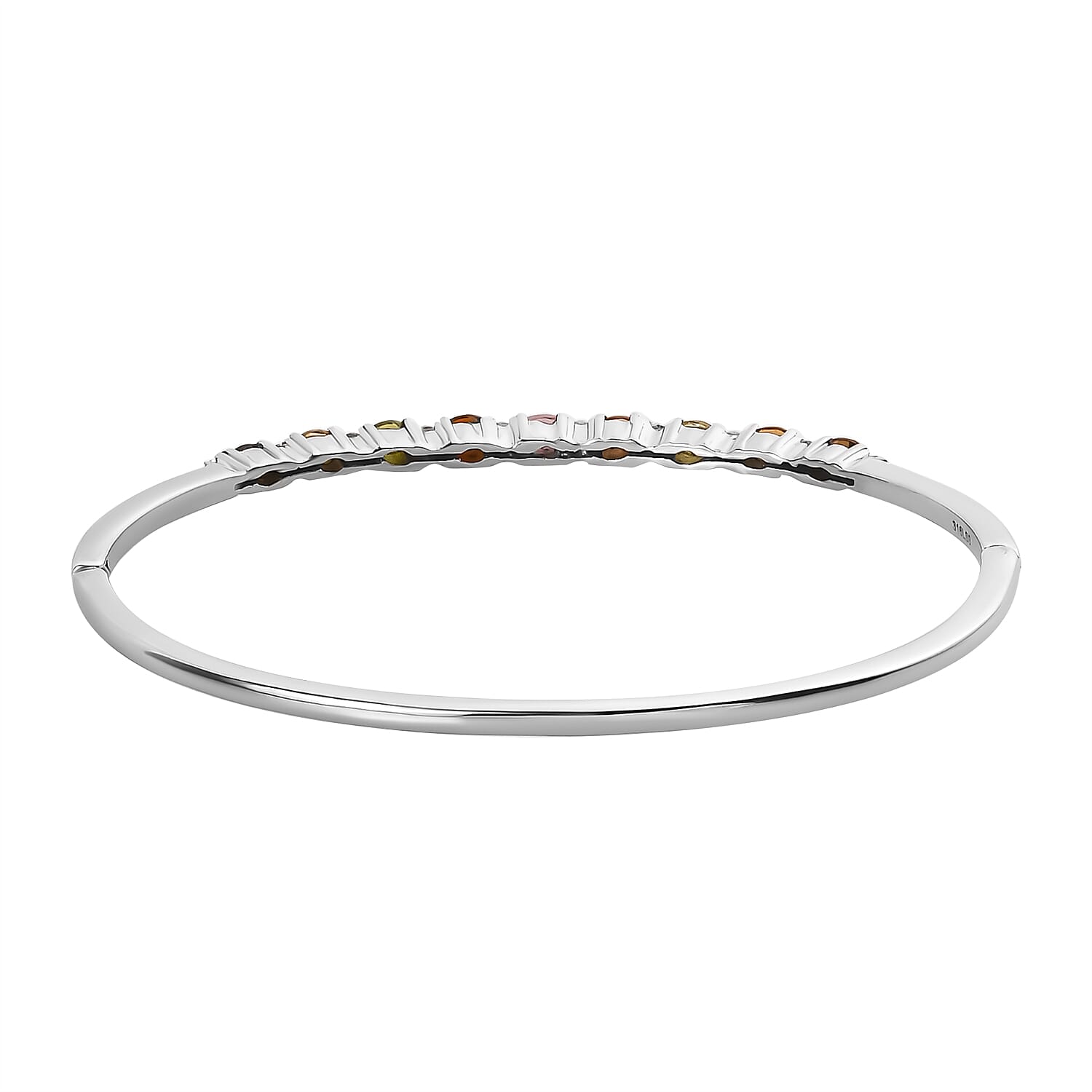 Multi-Tourmaline & Natural Zircon Bangle (Size - 7.5)