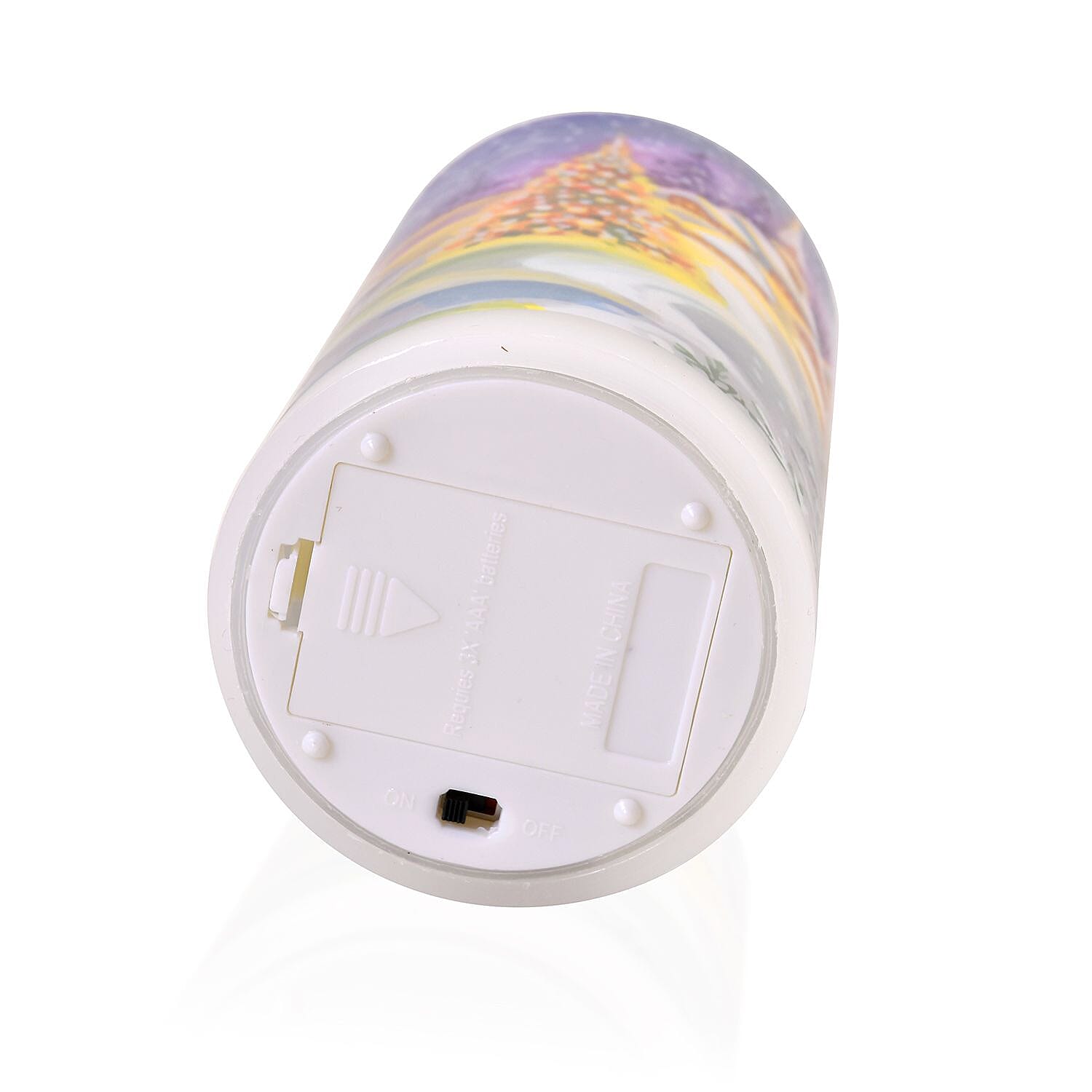 Set of 3 - Homesmart Church Scene LED 12 Colour Change Candle with Remote - Multi