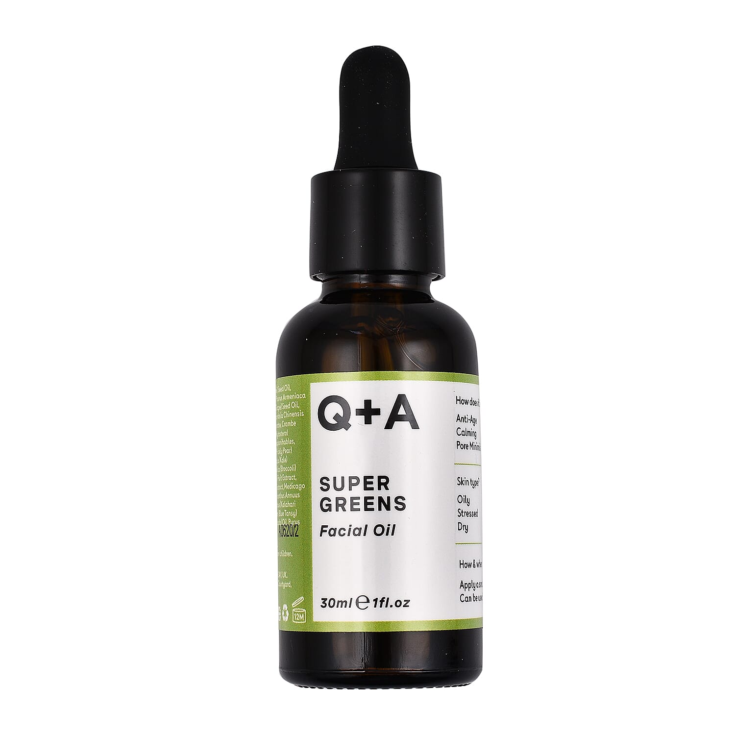 Best Ever Price Q-A Super Greens Facial Oil - 30ml (Set of Two)