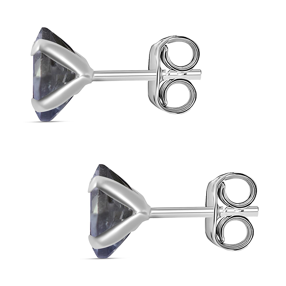 9K White Gold  AA   Green Tanzanite  Earring 0.90 ct,  Gold Wt. 0.25 Gms  0.900  Ct.