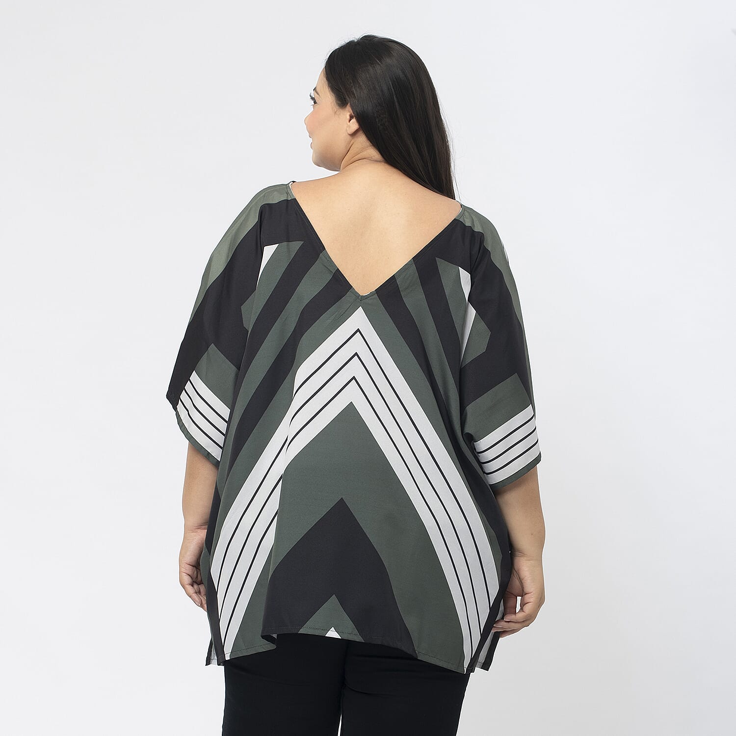 Polyester Printed Dress (Size 75x1 cm) - Chevron