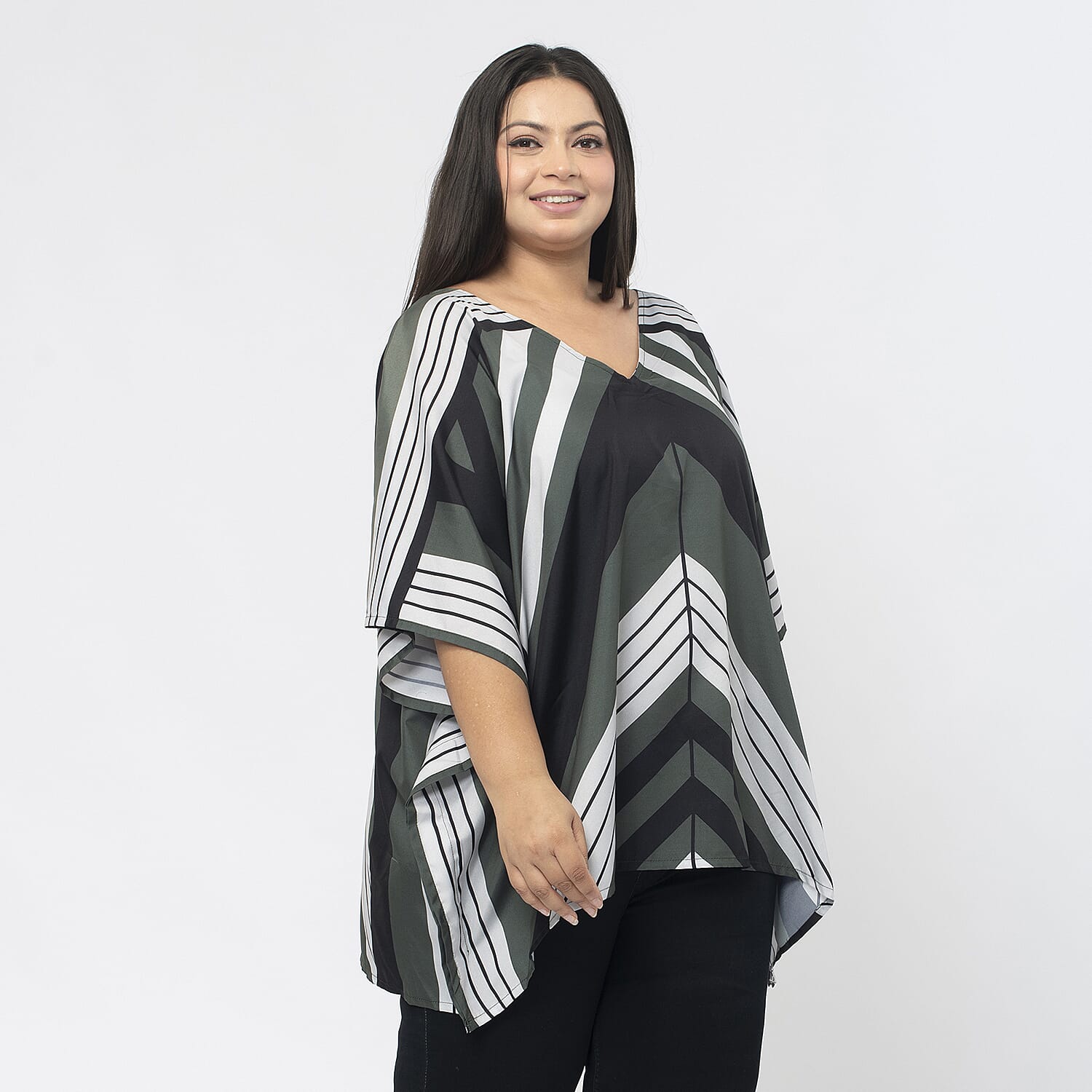 Polyester Printed Dress (Size 75x1 cm) - Chevron