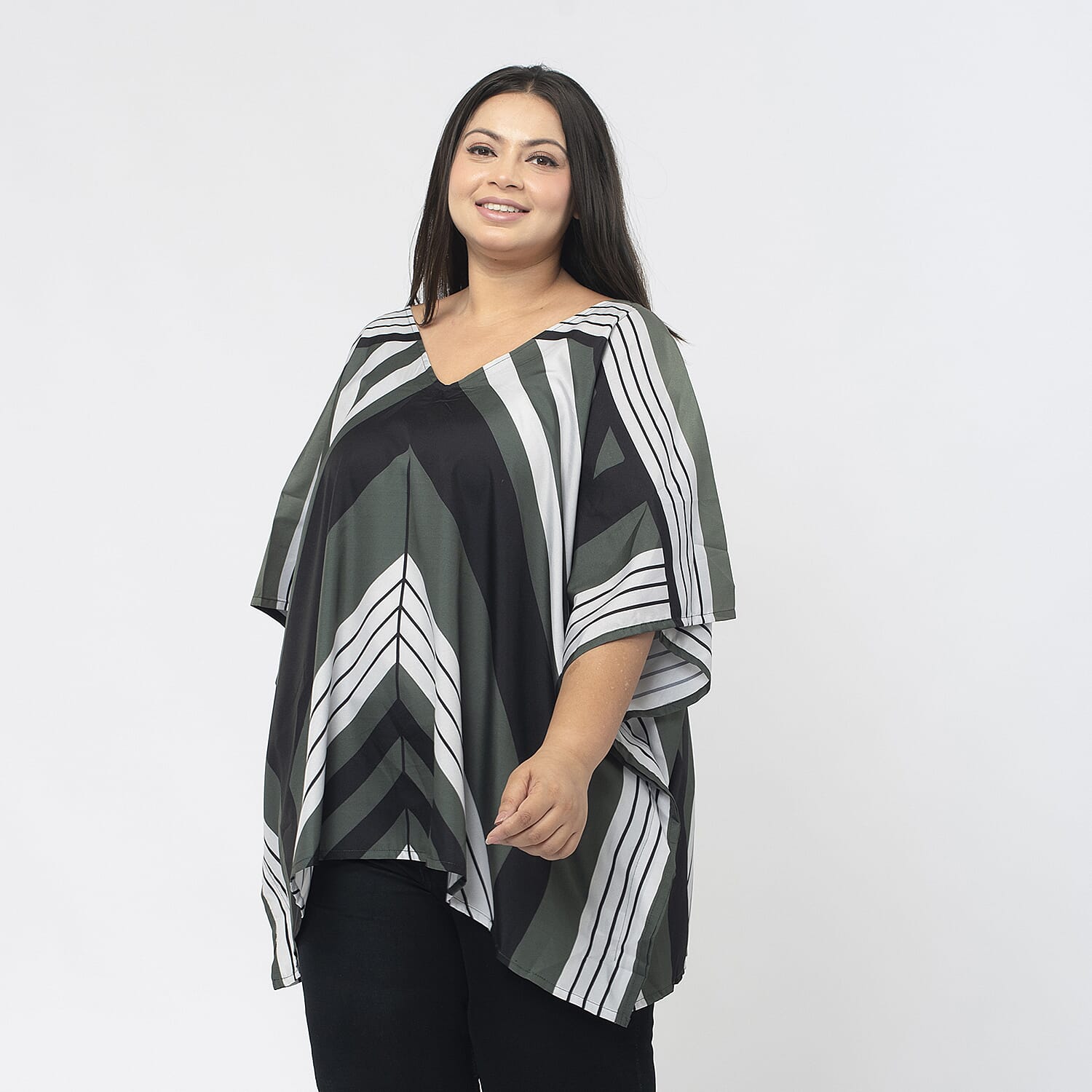 Polyester Printed Dress (Size 75x1 cm) - Chevron