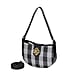 Closeout Deal Checkered Pattern Shoulder Bag - Pink - White