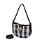 Closeout Deal Checkered Pattern Shoulder Bag - Black & White