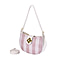 Closeout Deal Checkered Pattern Shoulder Bag - Pink & White