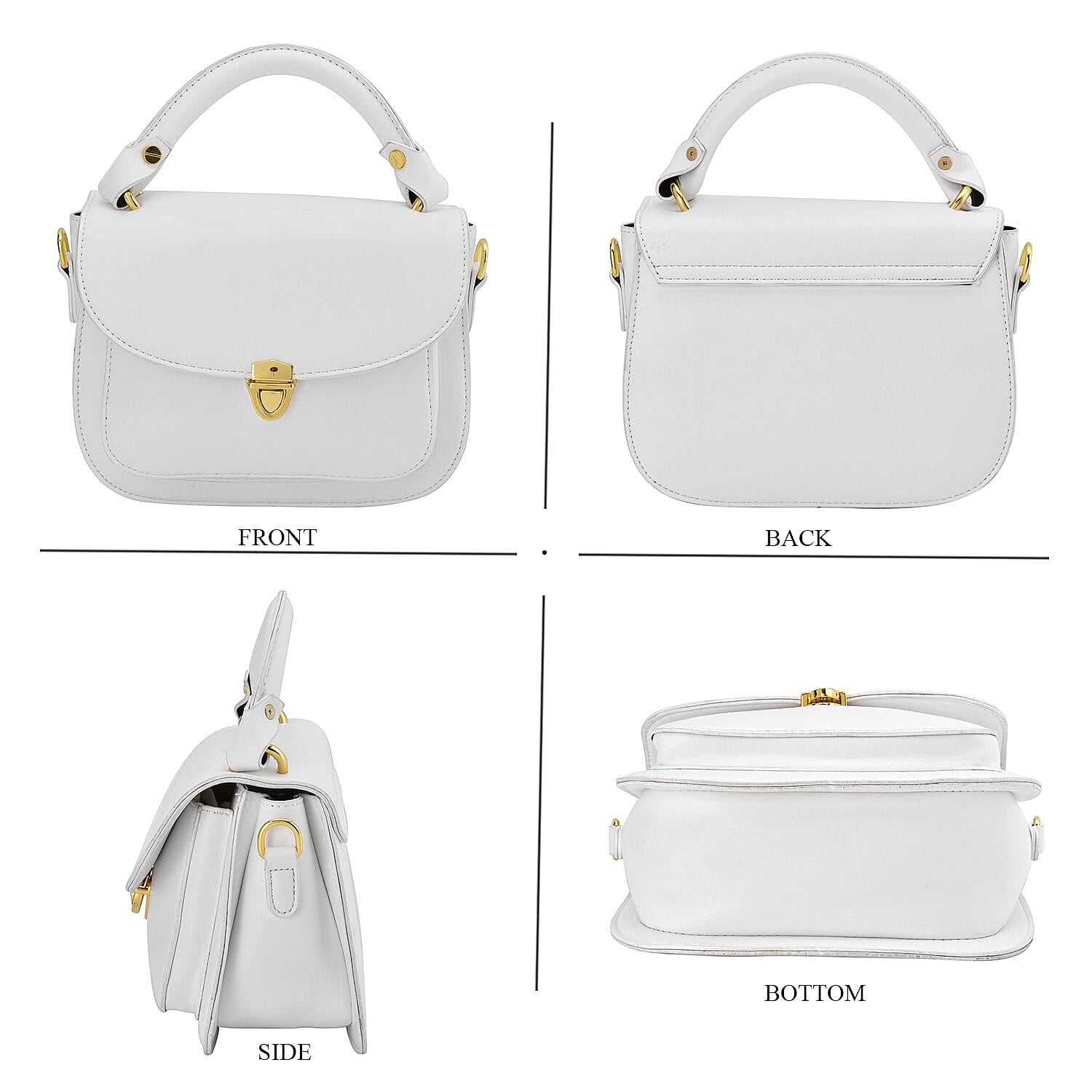 Closeout Deal Top Handle Crossbody Bag with Detachable Strap - Pink