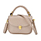 Closeout Deal Top Handle Crossbody Bag with Detachable Strap - Beige