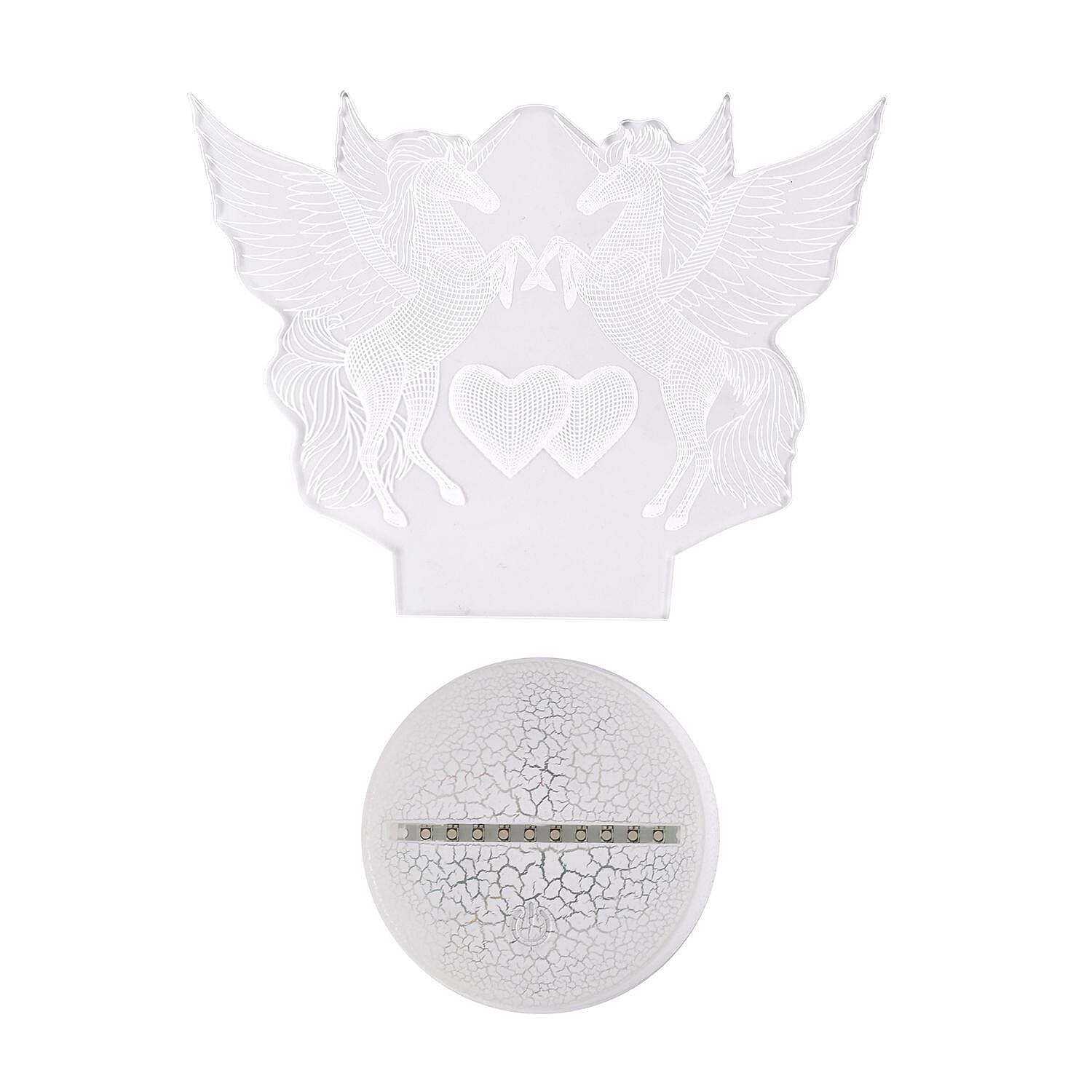 3D LED Unicorn Night Lamp With Remote Control (3xAA Battery, Not Included)