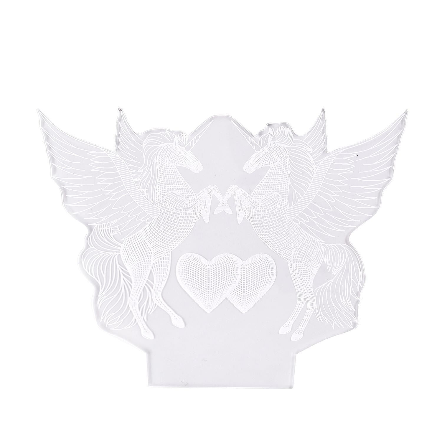 3D LED Unicorn Night Lamp With Remote Control (3xAA Battery, Not Included)