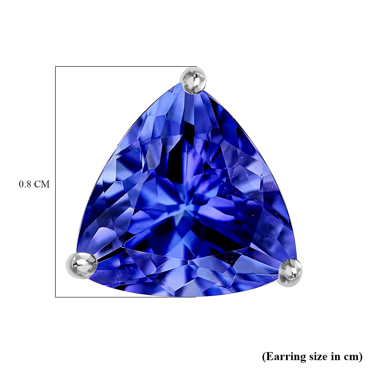 Signature Collection 950 Platinum AAA Tanzanite Stud Earrings 2.50 Ct.