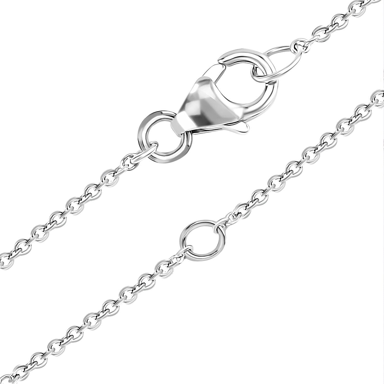 Rachel Galley Geo Square Collection - Rhodium Overlay Sterling Silver Necklace (Size - 26)