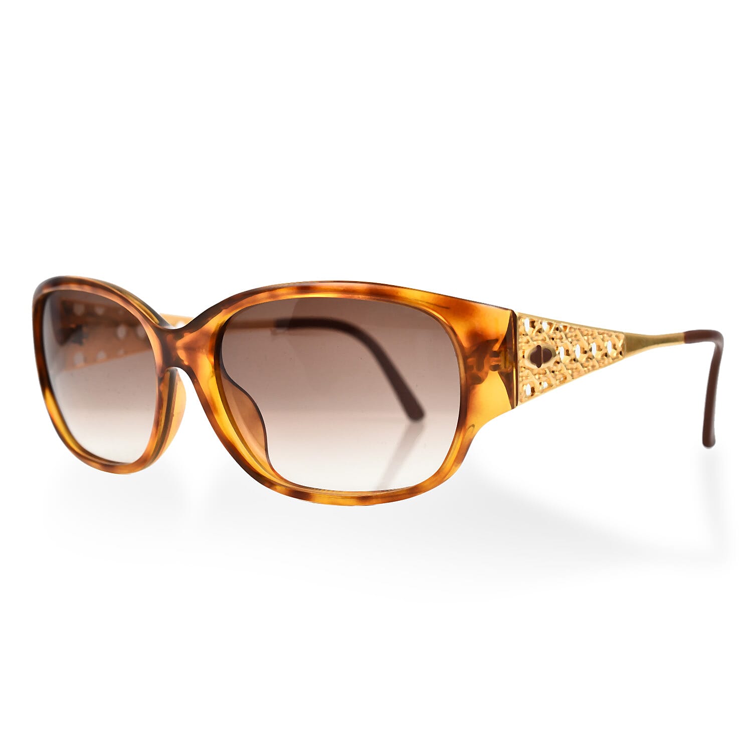 DIOR Ladies Rectangle Sunglasses - GOLD