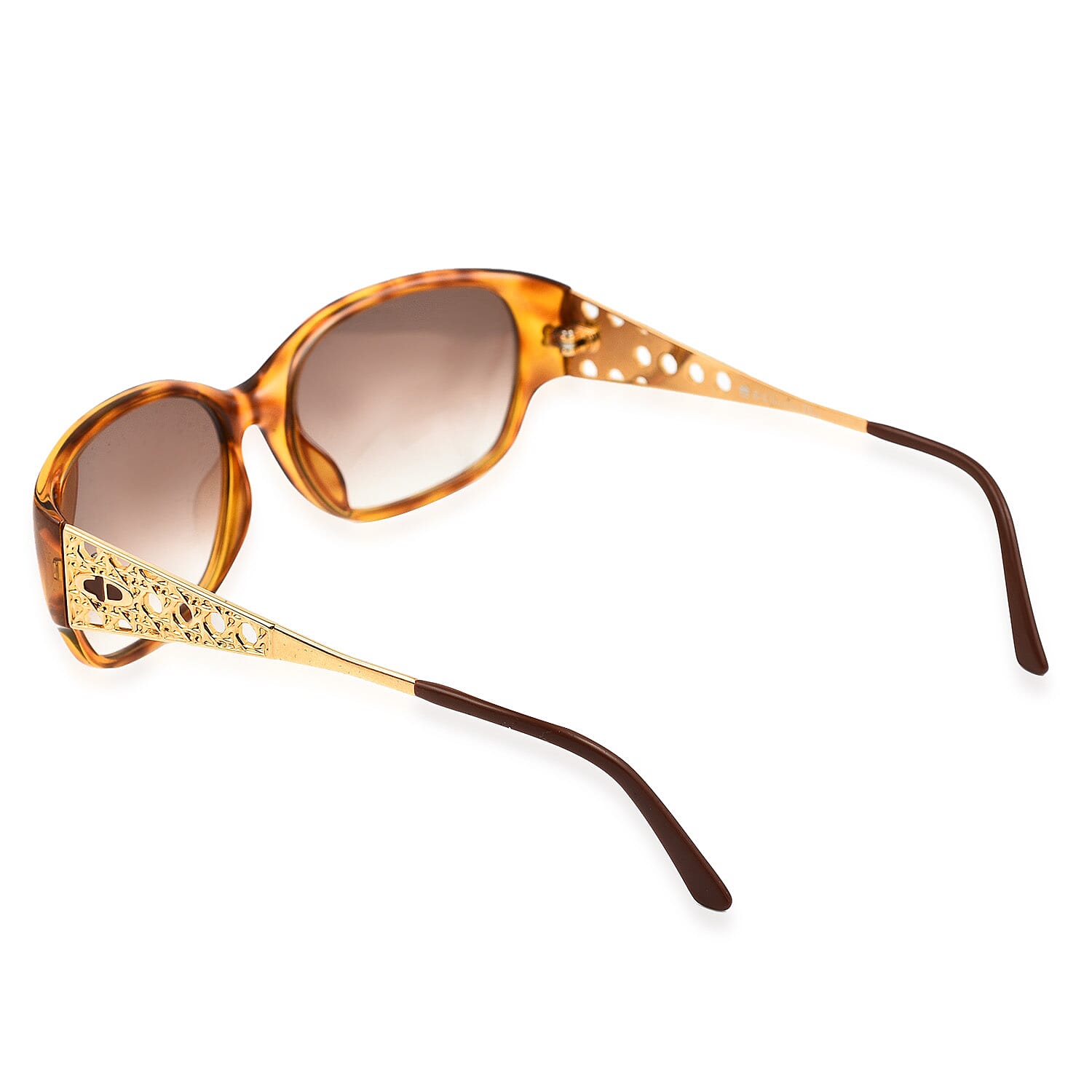 DIOR Ladies Rectangle Sunglasses - GOLD