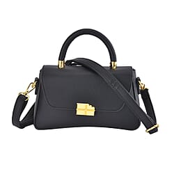 Closeout deal Top Handle Crossbody Bag with Detachable - Adjustable Strap - White