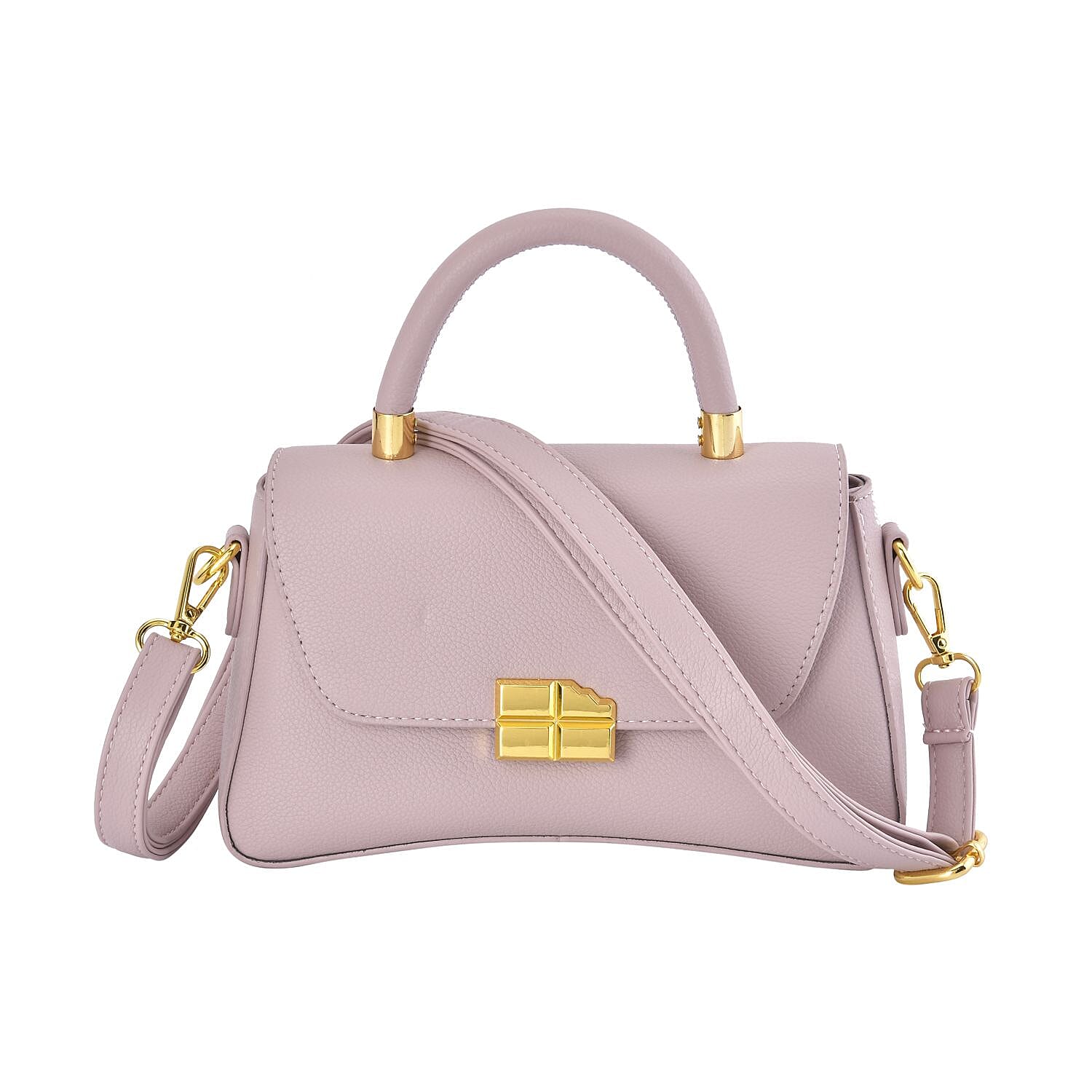 Closeout deal Top Handle Crossbody Bag with Detachable - Adjustable Strap - Pink