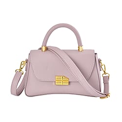 Closeout deal Top Handle Crossbody Bag with Detachable - Adjustable Strap - White