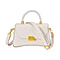 Closeout deal Top Handle Crossbody Bag with Detachable & Adjustable Strap - White