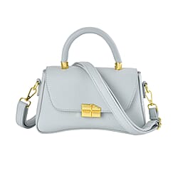 Closeout deal Top Handle Crossbody Bag with Detachable - Adjustable Strap - White