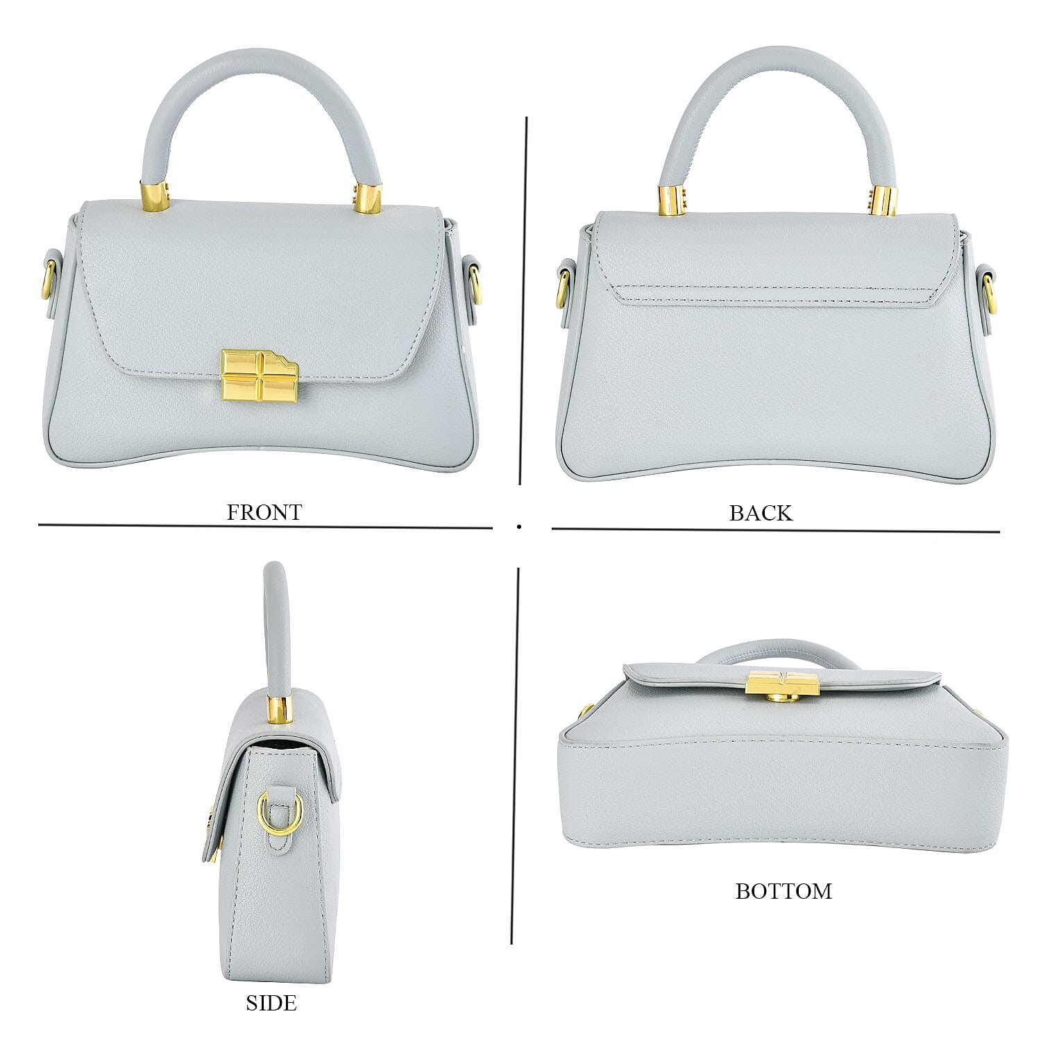 Closeout deal Top Handle Crossbody Bag with Detachable - Adjustable Strap - Green