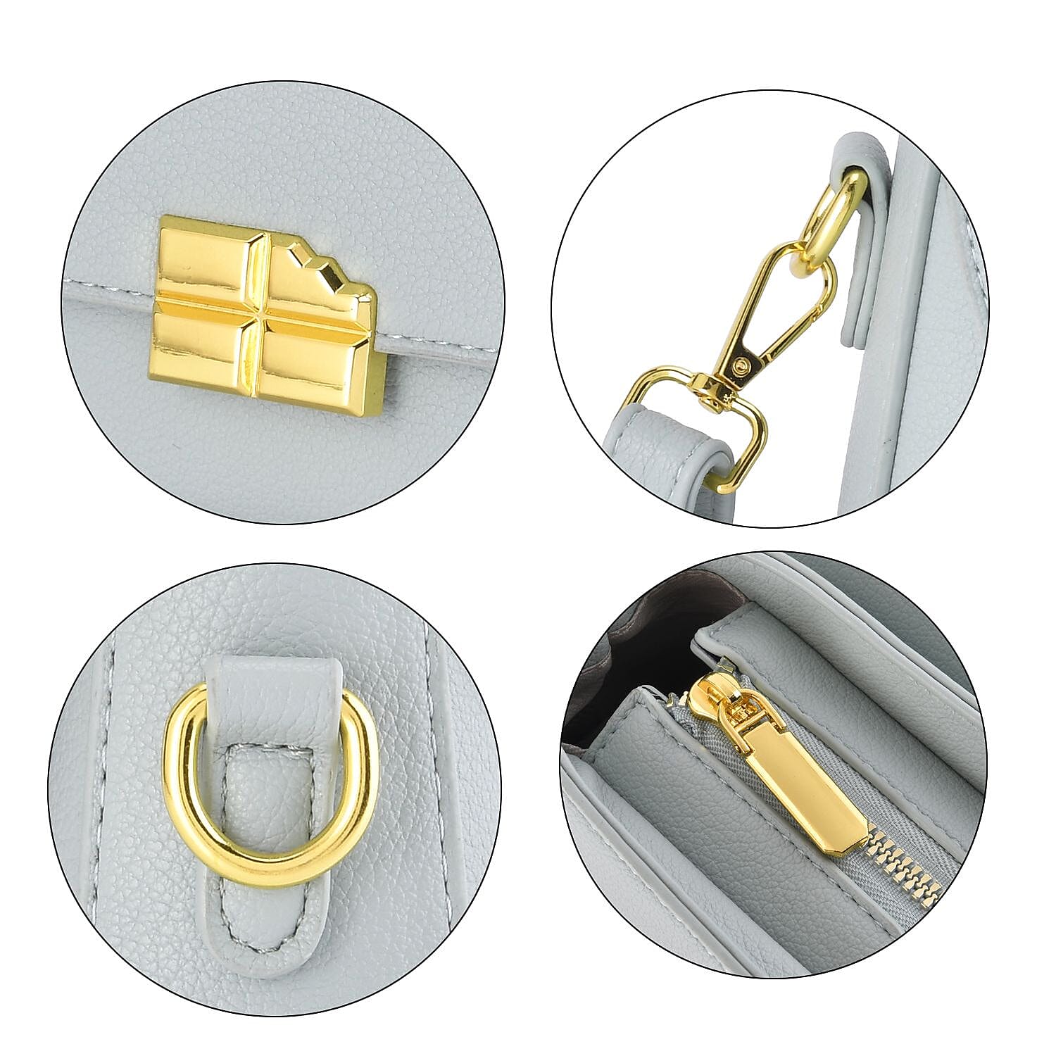 Closeout deal Top Handle Crossbody Bag with Detachable - Adjustable Strap - Green