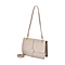 Solid Colour Shoulder Bag with Magnetic Lock - White