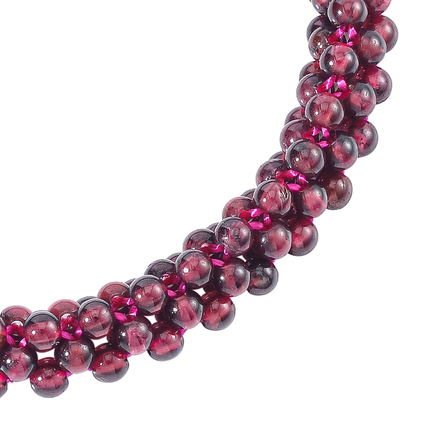 Mozambique Garnet Stretchable Beads Bracelet (Size 6- 6.5) 68.00 Ct.