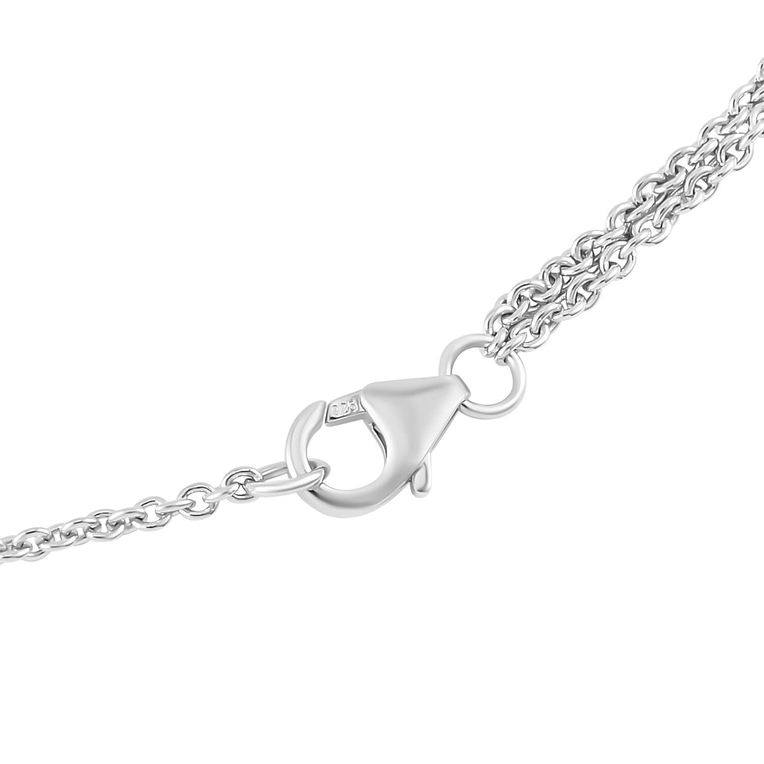 Lucy Q Splash Collection - Rhodium Overlay Sterling Silver Necklace (Size - 16-18-20)