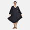 Tamsy 100% Viscose Printed Midi Dress (One Size,8-18) - Black
